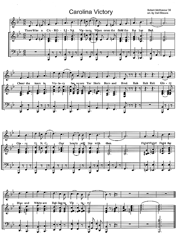 Sheet Music for Carolina Victory by Robert McManus.