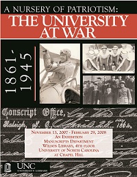 The University at War exhibit poster