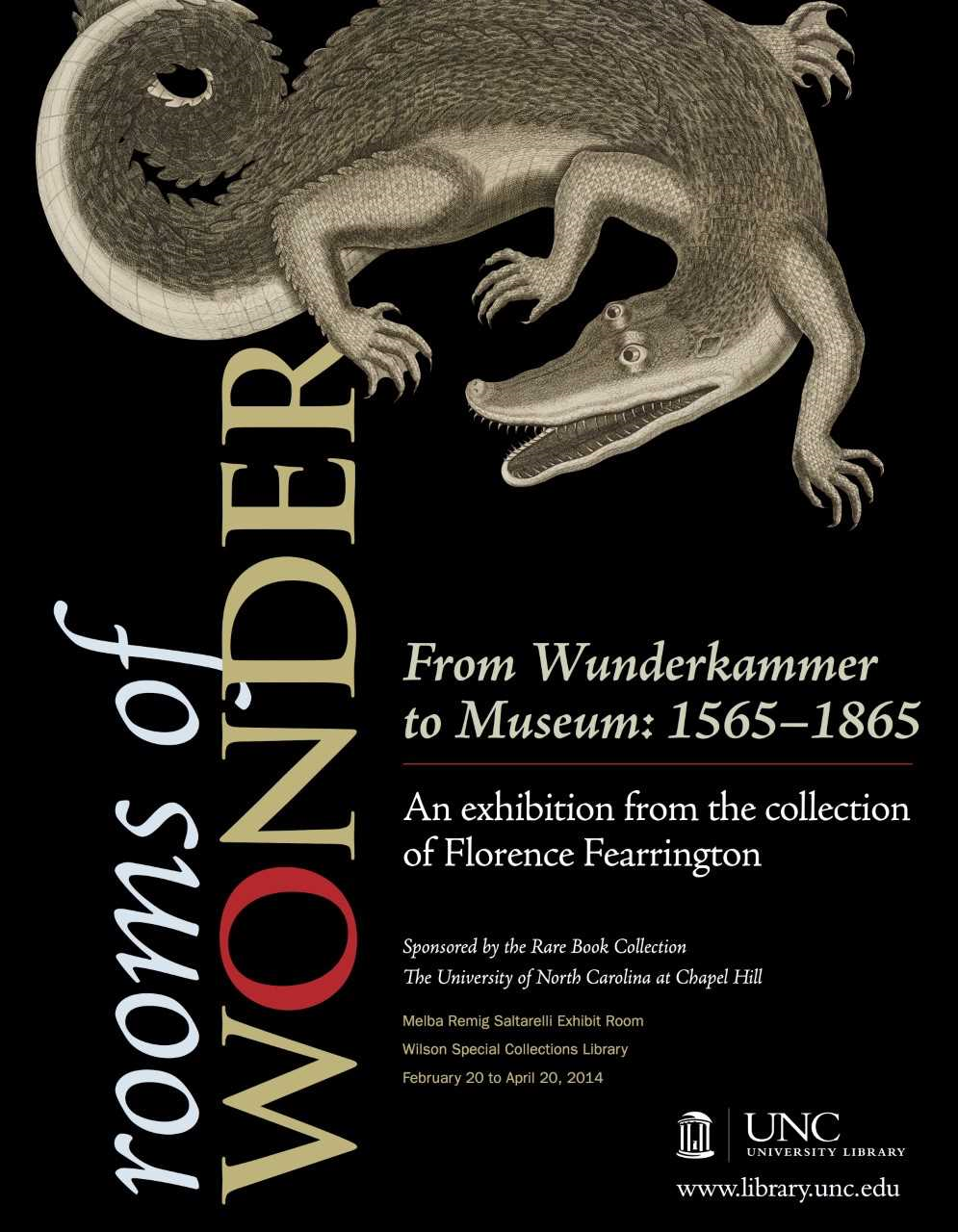 the poster that advertised the Rooms of Wonder exhibition.