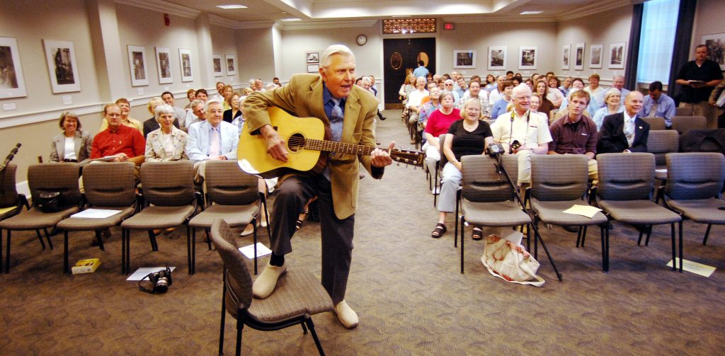 Andy Griffith playing guitar