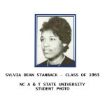 An old yearbook photo of Sylvia Stanback
