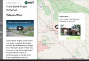 story map showing video, text and images in arcgis online
