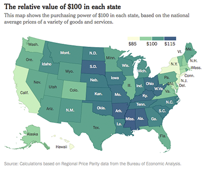 example of a choropleth map by the new york times