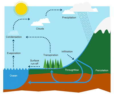 illustrative diagram about the water cycle