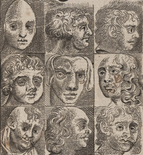 sketches of heads and faces