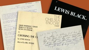 Handwritten and types scripts by Lewis Black